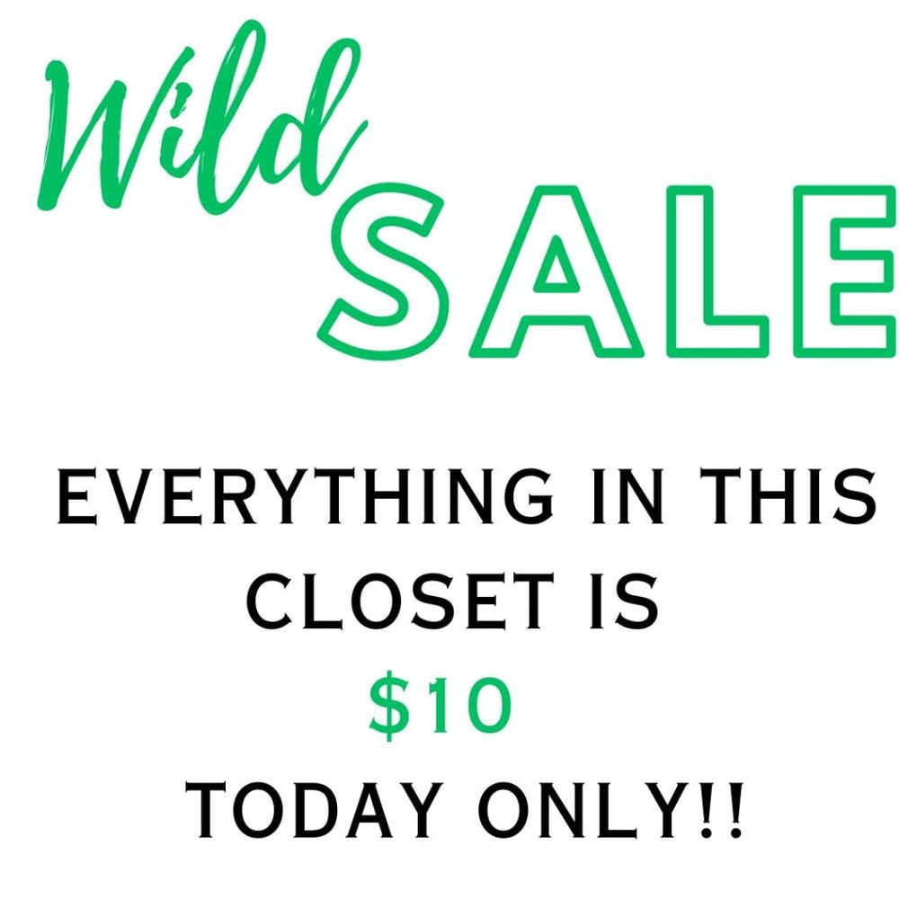$10 EACH SALE TODAY THRU MIDNIGHT ON MY CLOSET ONLY: @peace_wanda